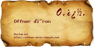 Offner Áron névjegykártya
